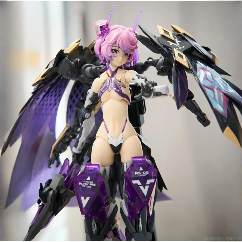 在庫あり 1/10 ロシャプロジェクト核クラフトスターフラワーブラックアイリスメカニカルガールアクションフィギュアポーズ可能なモデルキットコレクター用