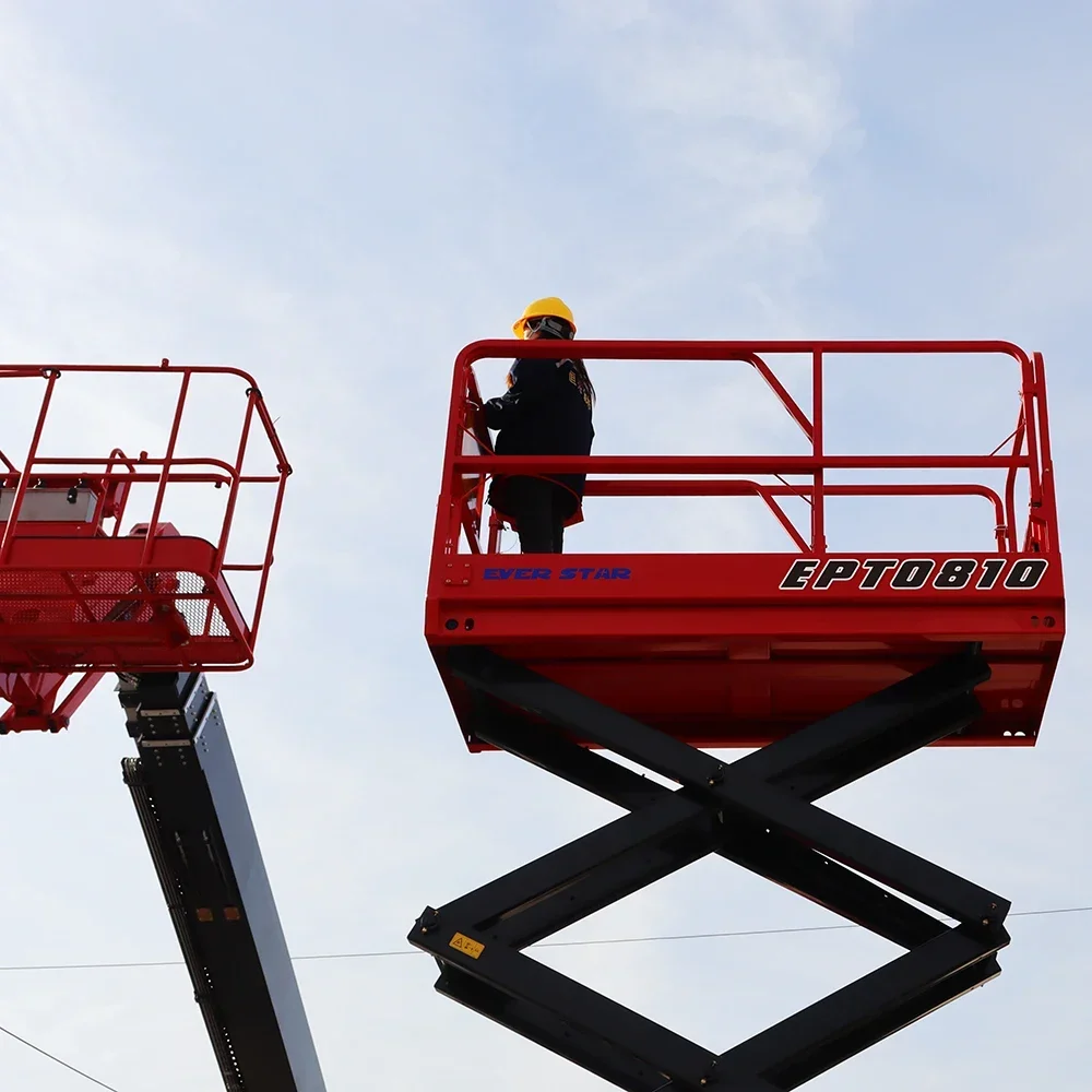 EPT0608 6m -14m Mobile Aerial Work Platform Self Propelled Scissor Lift table lift  and High Security scissors lift platform