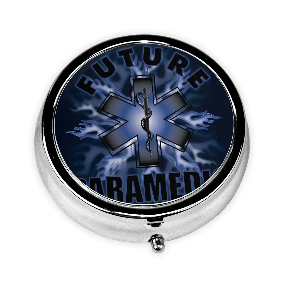 

Круглые коробки для таблеток Star Of Life, 3-компонентный диспенсер для таблеток, EMT Health, фельдшер, портативный держатель для лекарств, коробка для хранения, контейнер