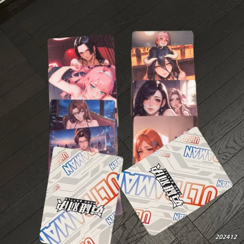 Diy ACG Goddess Rebecca Vega Highwell Double-sided Frosted Flash Card Kudo Yukiko Kisaki Eri Albedo Anime Game Wife Card Toys