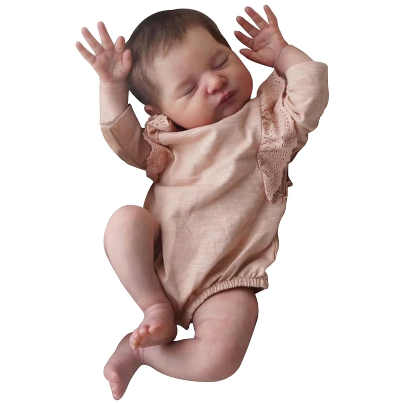 AdtosLifelike-Combinaison bébé en silicone pour tout-petits, Reborn Butter, par conséquent, rose, cadeau pour fille, enfant, 48cm