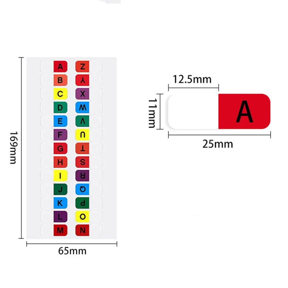 Morandi etiqueta del alfabeto, pegatinas de clasificación de índice, marcapáginas autoadhesivas, papelería, 3 hojas