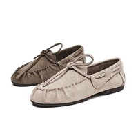AIYUQI Women Loafers British Style 2026 New Genuine Leather Beanie Shoes Women Flat Non-slip Vintage Slip-on Moccasins For Women - Image 3