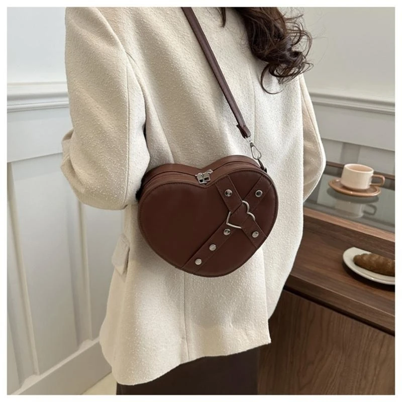

A3PE Women Bag Fashion Shoulder Bag Everyday Bag Heart Shaped Crossbody Bag Phone Bag