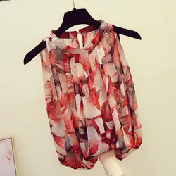 Vintage Printed O-Neck Hollow Out Floral Sleeveless Blouse Women's Clothing 2023 Summer New Casual Pullovers Commuter Shirt