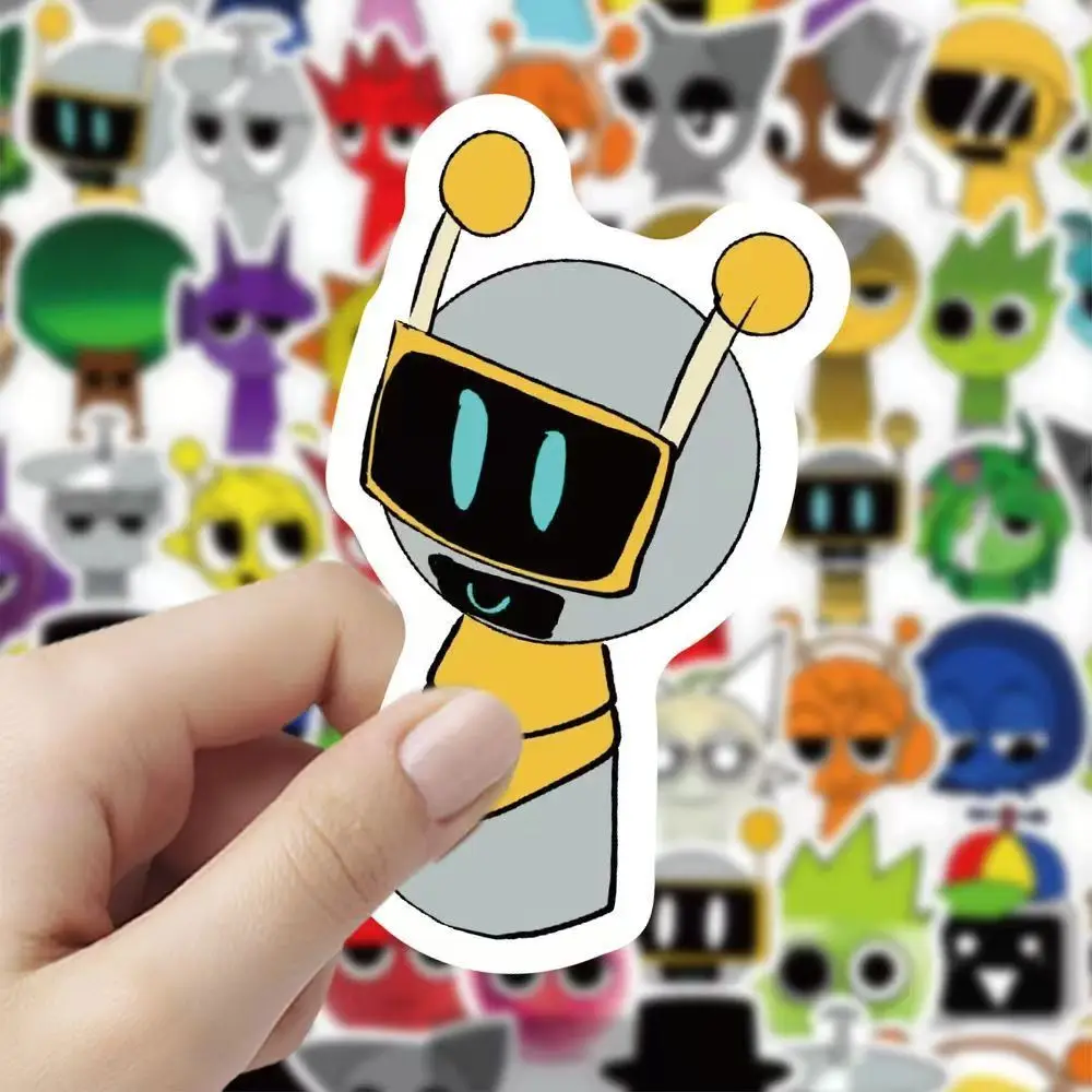 

60PCS Cartoon Incredibox Sprunki Sticker Creative Funny Graffiti DIY Scrapbook Laptop Skateboard Helmet Decal Student Stickers