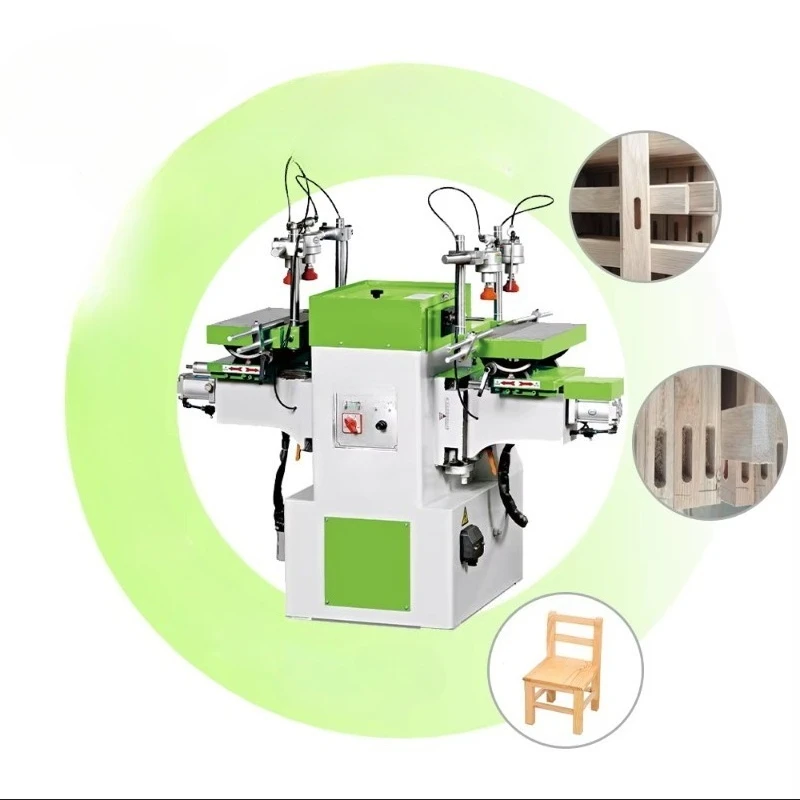 Shuntongjia MS-3112 Automatic Double-Head Mortise Machine Professional Mortise and Tenon Processing Equipment