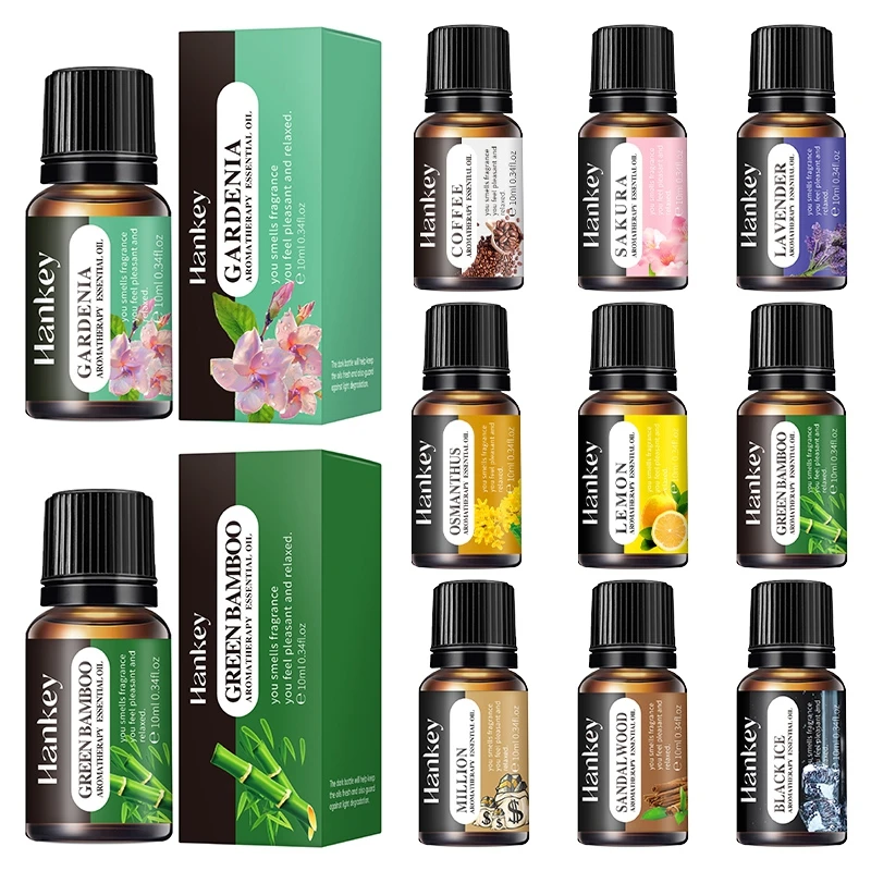 Car Aromatherapy 10ml Supplement Liquid Rich Flavor Essential Oil Air Freshener Car Perfume Refill Natural Plant Essential