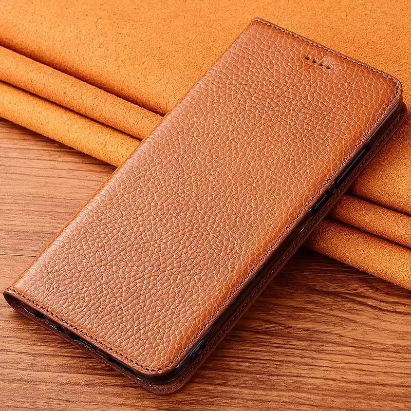 

Luxury Genuine Leather Wallet Cases For iPhone 16 Pro Max 14 12 13 11 15 Pro Max 16 Plus Litchi Pattern Flip Cover Case