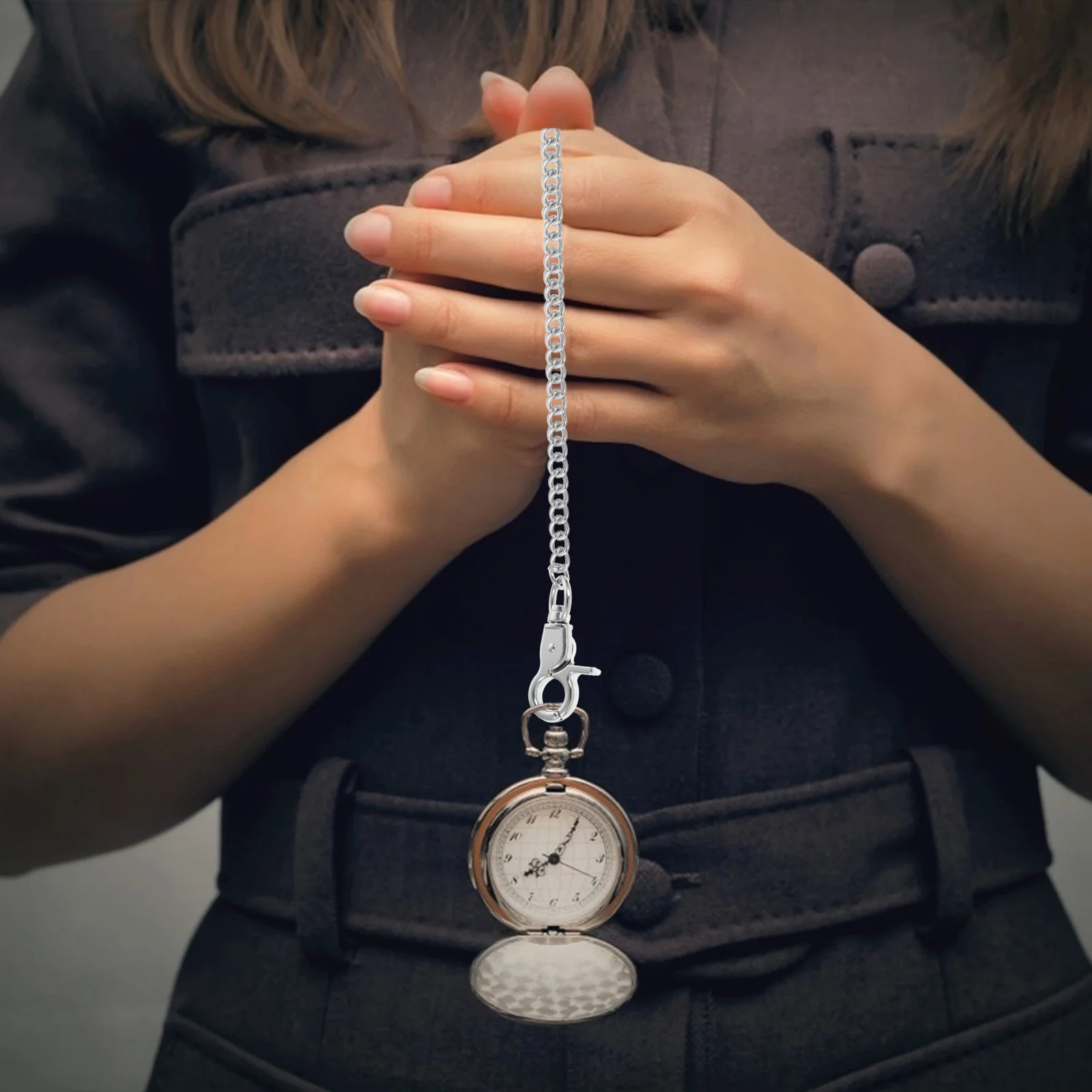 Taschenuhr Metall kette Abzeichen Weste Clip Hosen Brieftasche für Männer Kleidung hängen Kleidung Handtasche Zubehör