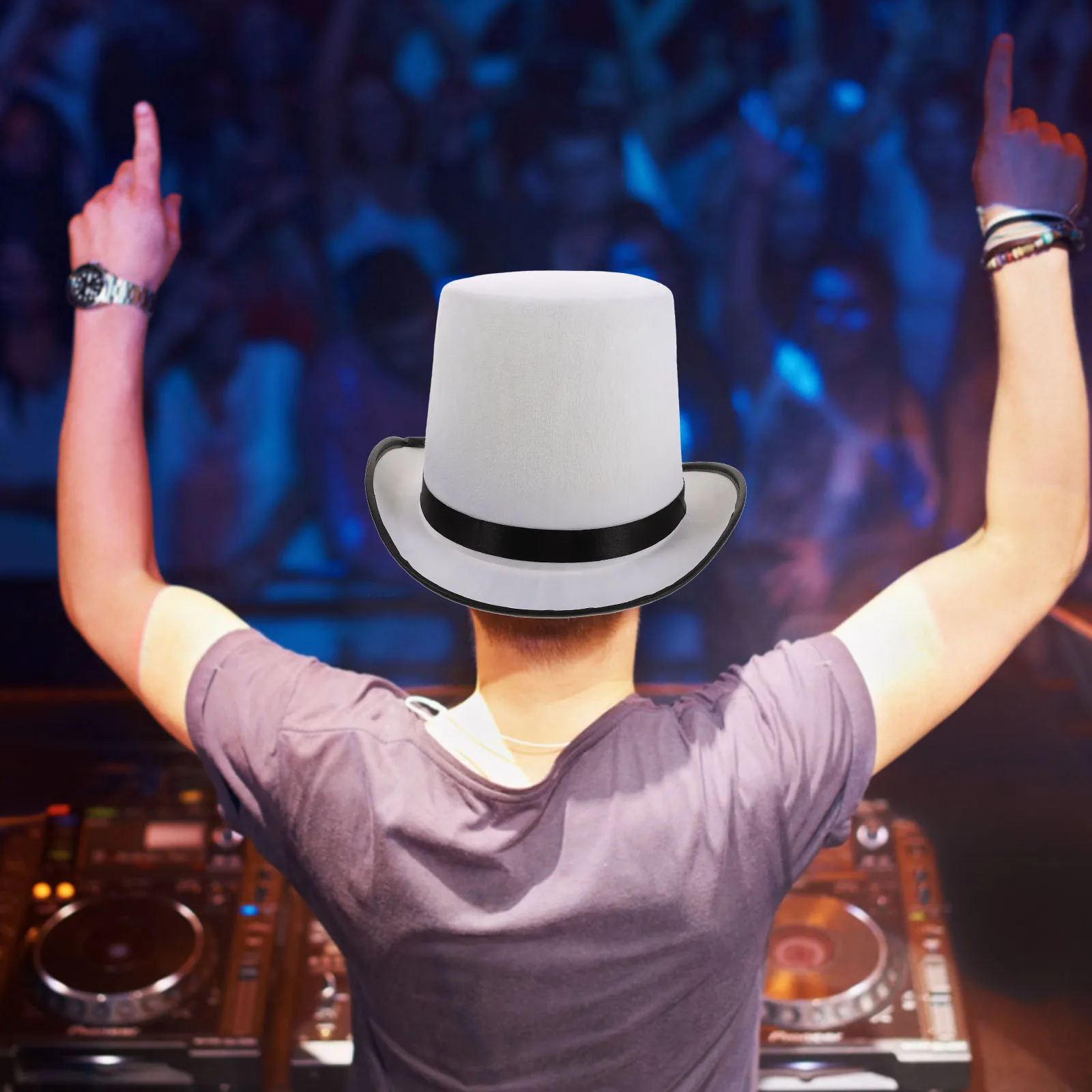 

Bowler Hat Magician's Hat for Men Adult Halloween Costume Party Accessory Classic Steampunk