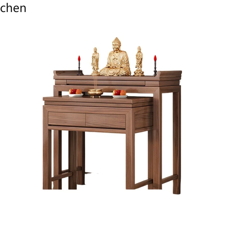 incense table household Guan Gong Buddhist platform God of Wealth black walnut table Buddhist niche household table
