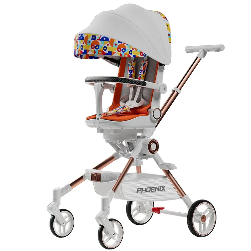 EG40 Lightweight Baby Stroller, One Click Fold Pushchair, Lay Flat Aluminum Pram, Portable Baby Carriage For Travel