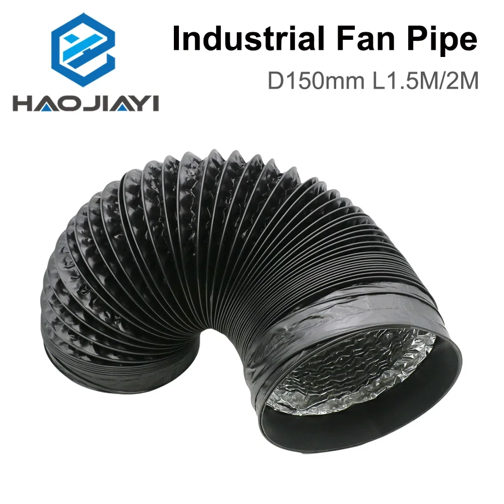 Exhaust Pipe Duct Fabric Vent Ventilator Hose Dia 150mm Plastic Flexible Telescopic Tube Intake Exhaust Aluminum Ducting