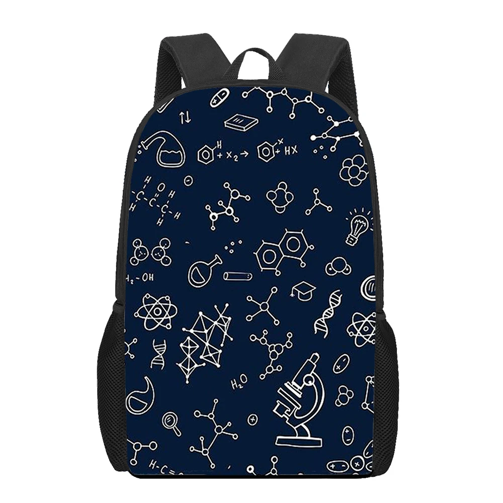 

Biology and Chemistry 3D Print School Bag Set for Teenager Girls Primary Kids Backpack Book Bags Children Bookbag Satchel