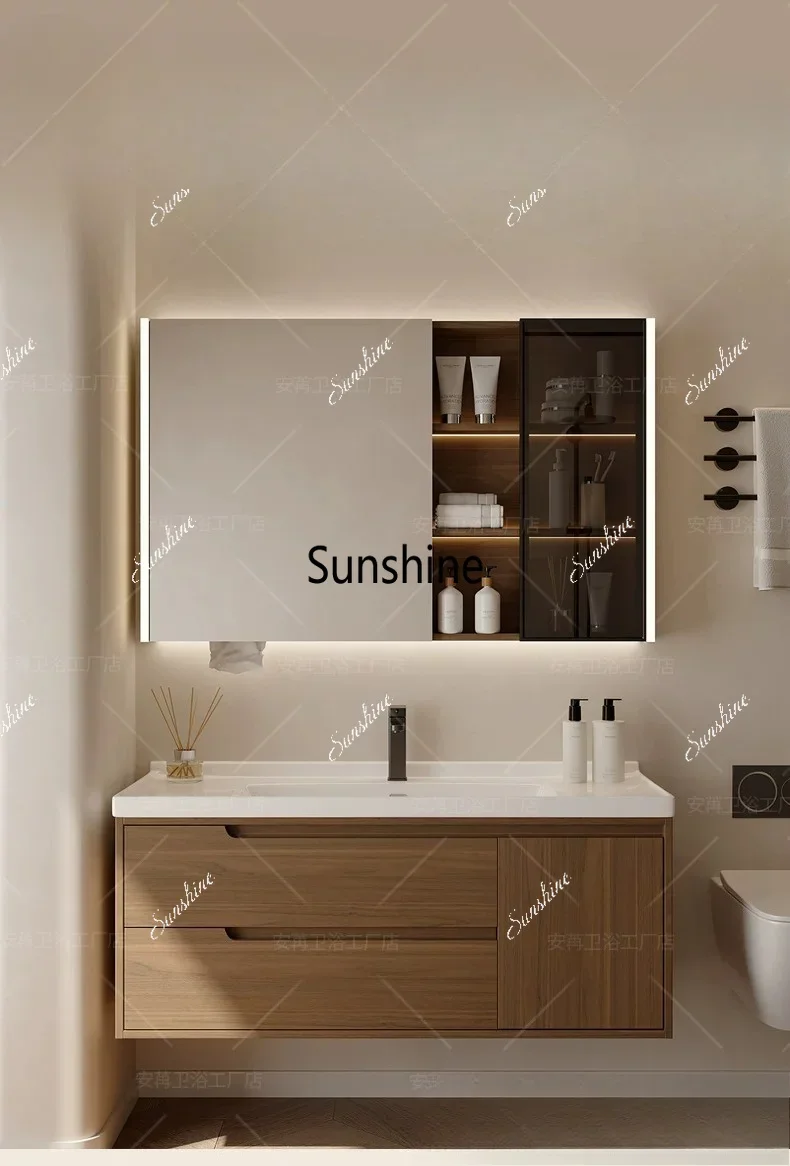 Ceramic integrated basin bathroom cabinet Chinese toilet washstandT*