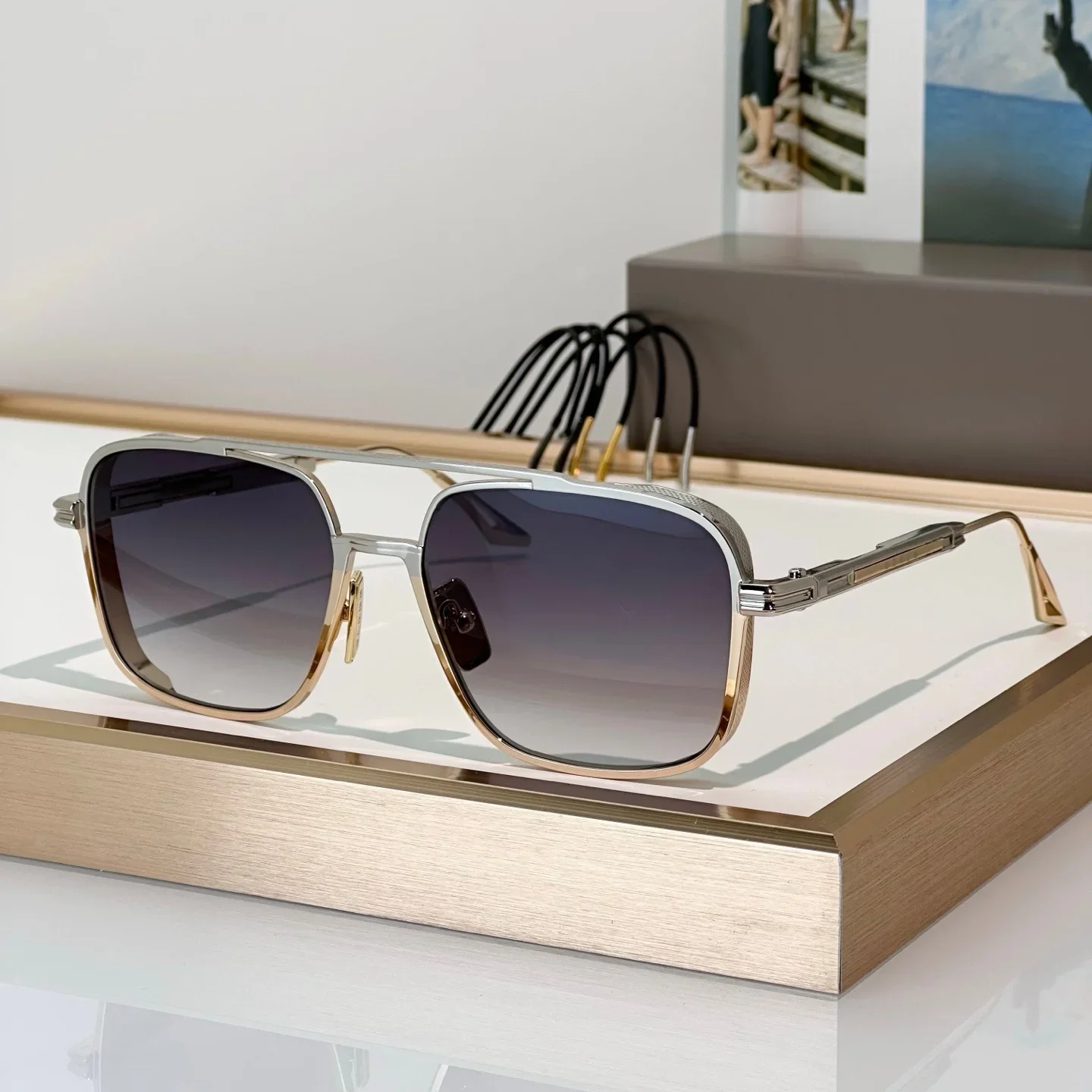 

ADITA EPLX11 Top Quality Sunglasses for Men and Women EPILUXURY 11 DES011 56-15 Luxury Titanium Designer Sunglasses