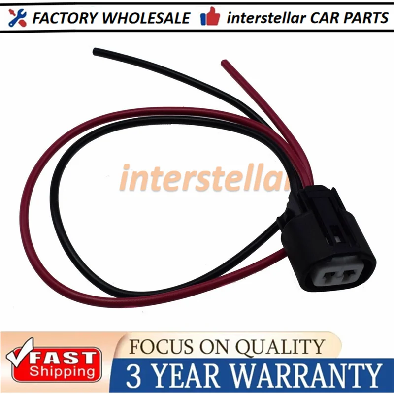2 Pins 2-way 89516-08020 8951608020 ABS Wheel Speed Sensor Wiring Harness Connector Plug Pigtail 2 Wires for Toyota Lexus Scion