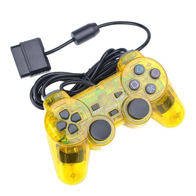 Gamepad Koneksi Berkabel Kontroler Game Getaran Ganda Kompatibel untuk Ps2 untuk Konsol Kontrol Joystick Portabel Playstation 2