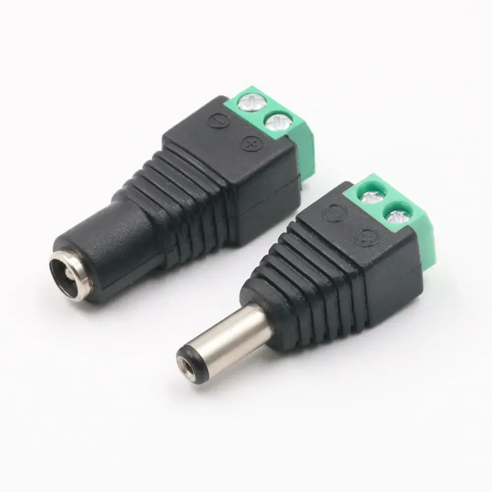 

2/5/10Pcs 5.5 x 2.1mm 5.5 x 2.5mm DC Power Male Female Plug Jack Connector Adapter For 3528 5050 LED Strip Light Camera