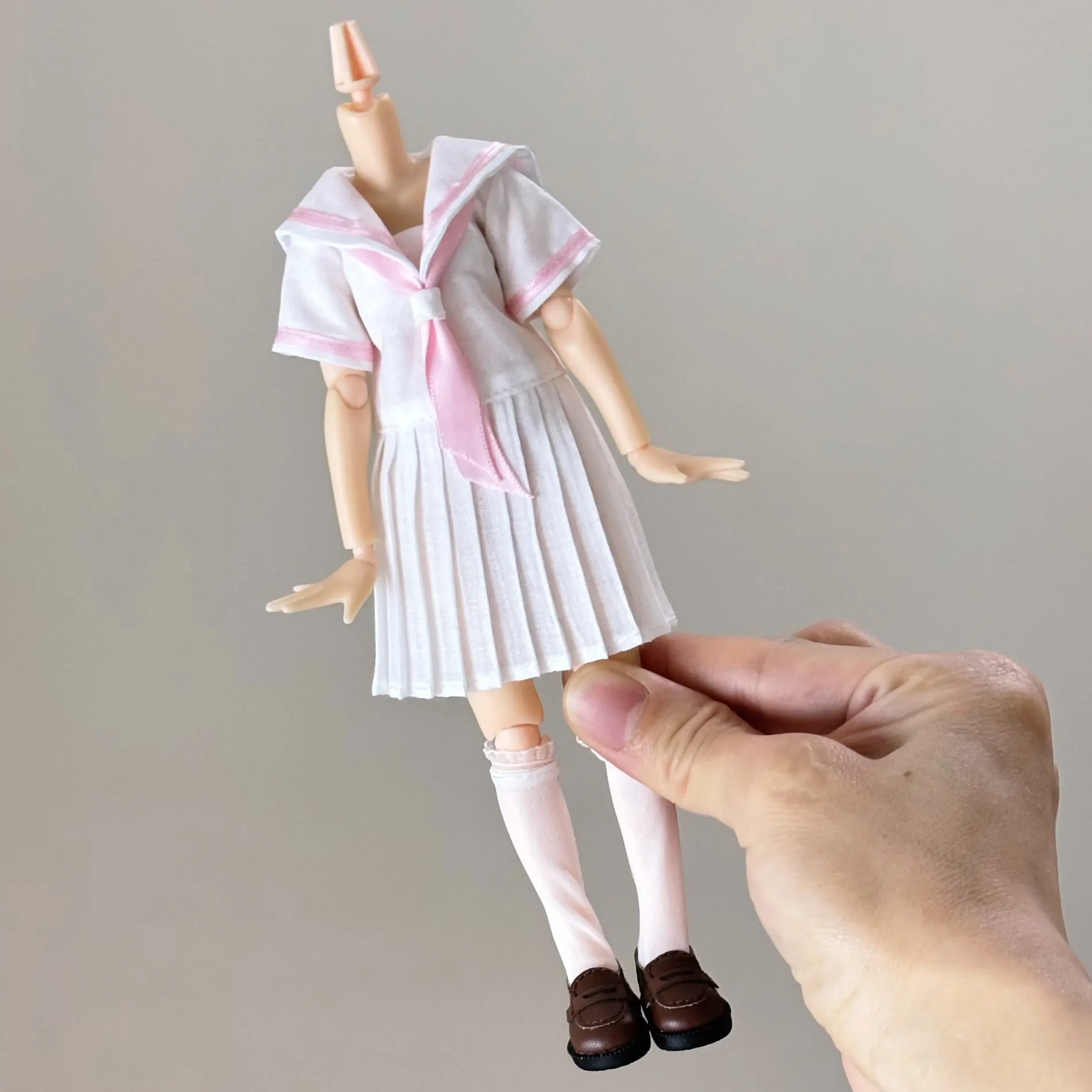 1/6 Maßstab Sommer-Matrosenuniform-Outfit Hemd Rock Kleidung Modell für Azone Ob22 Ob24 Ob26 BJD Actionfiguren Puppenzubehör – Detail 4