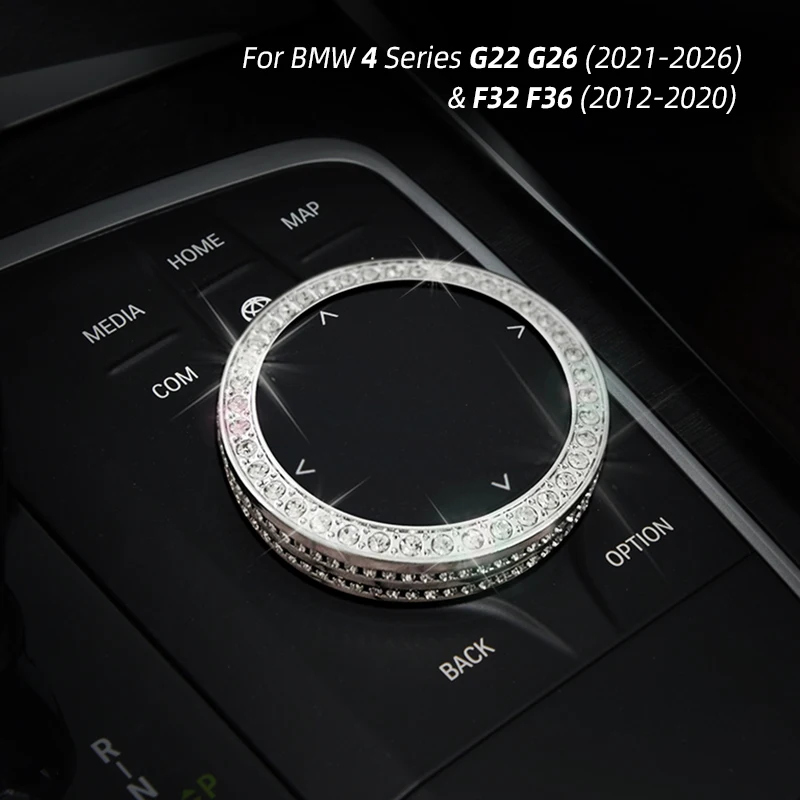 For BMW 4 Series F32 F36 G26 G22 Luxury Crystal Diamond Car Interior Accessories Kit Trim Sticker Car Styling view 5