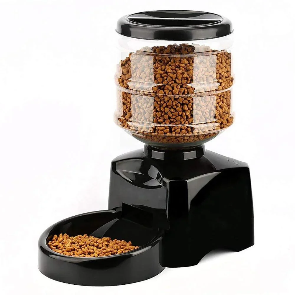 5.5L Automatic Pet Feeder Electronic Control Feeder Big LCD Screen Voice Record Cats Dogs