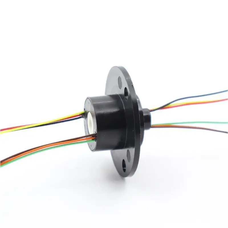 A27F-Hole 5Mm Through Bore Slip Ring 6CH 2A Collector Ring Joint Unlimited Rotary Connector Conductive