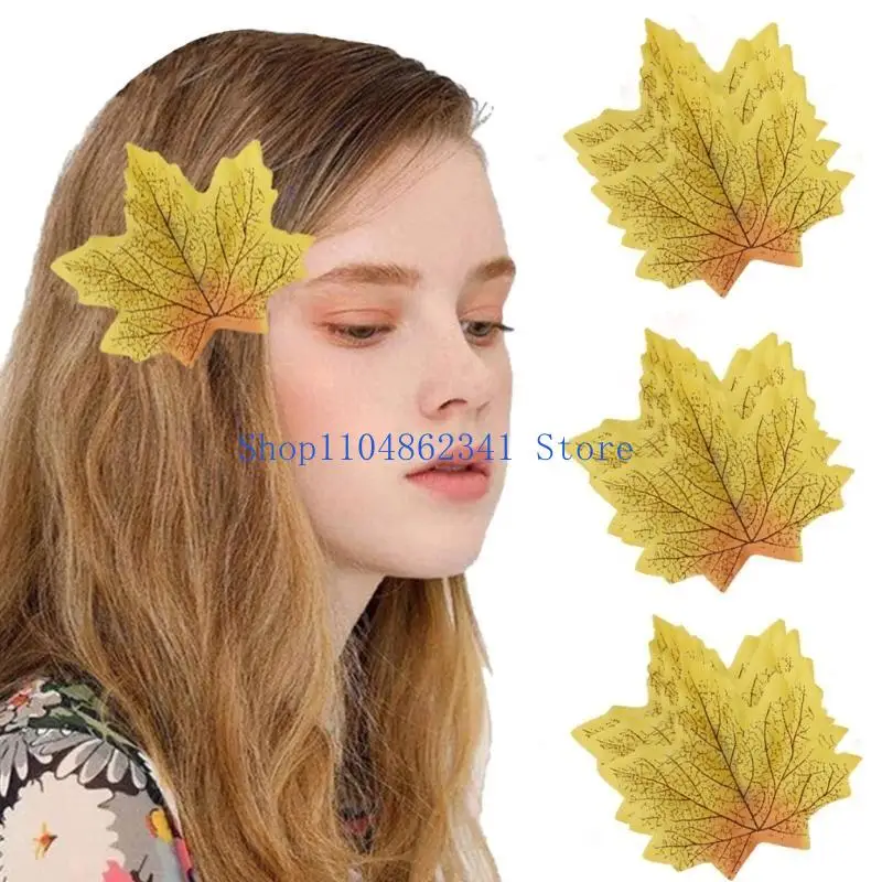 5ASD Thanksgiving Theme Haarclip voor volwassen kinderen Lovely Leaf Barrettes Hair Styling Accessoires Haarden Haar Decors 10