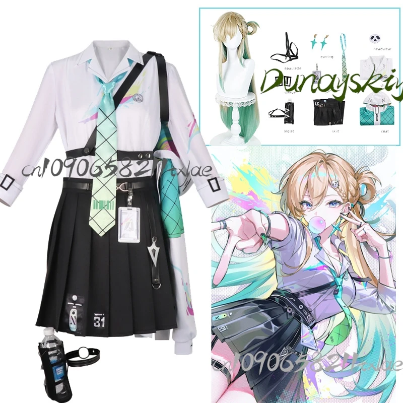 

Линаэ Wuthering Waves ‌ Женские костюмы для косплея, парик, реквизит, реквизит для ушей, головные уборы, рубашка, юбка, пальто JK Y2K Jirai Kei, вечерние, повседневный карнавал