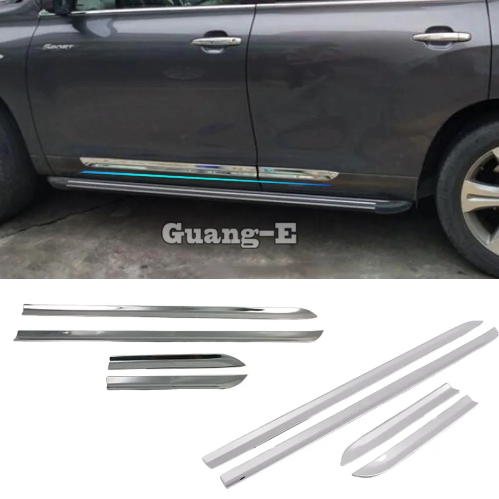 Car Bumper Cover Side Door Trim Stick Strip Lamp Molding Body Frame For Toyota Highlander 2008 2009 2010 2011 2012 2013 2014