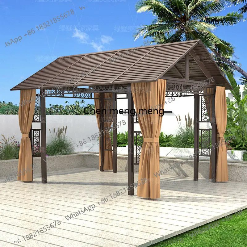 Outdoor gazebo tent Outdoor garden Four corners awning Terrace Courtyard Cabin