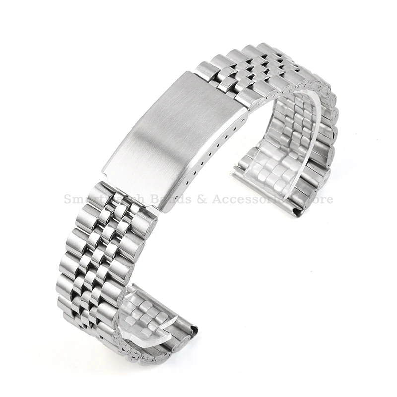 12mm 14mm 16mm 18mm 20mm 22mm Stainless Steel Watch Band Universal Wrist Band Metal Folding Buckle Bracelet Watch Accessories