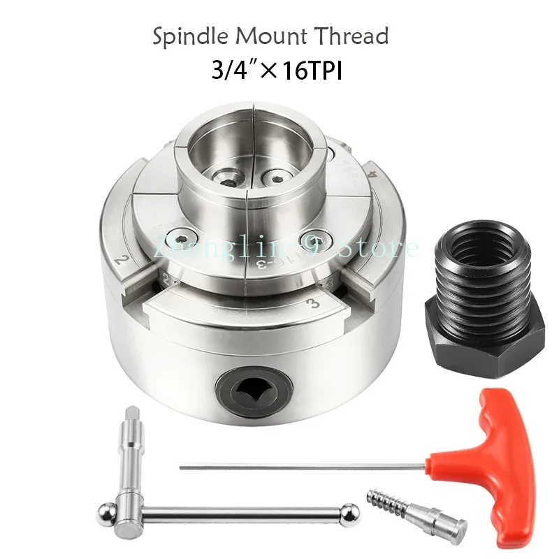 

4" Scroll Chuck 100mm Wood Lathe Chuck M33 1" M18 4-Jaw Self Centering Clamp Woodworking Turning Tool Accessories