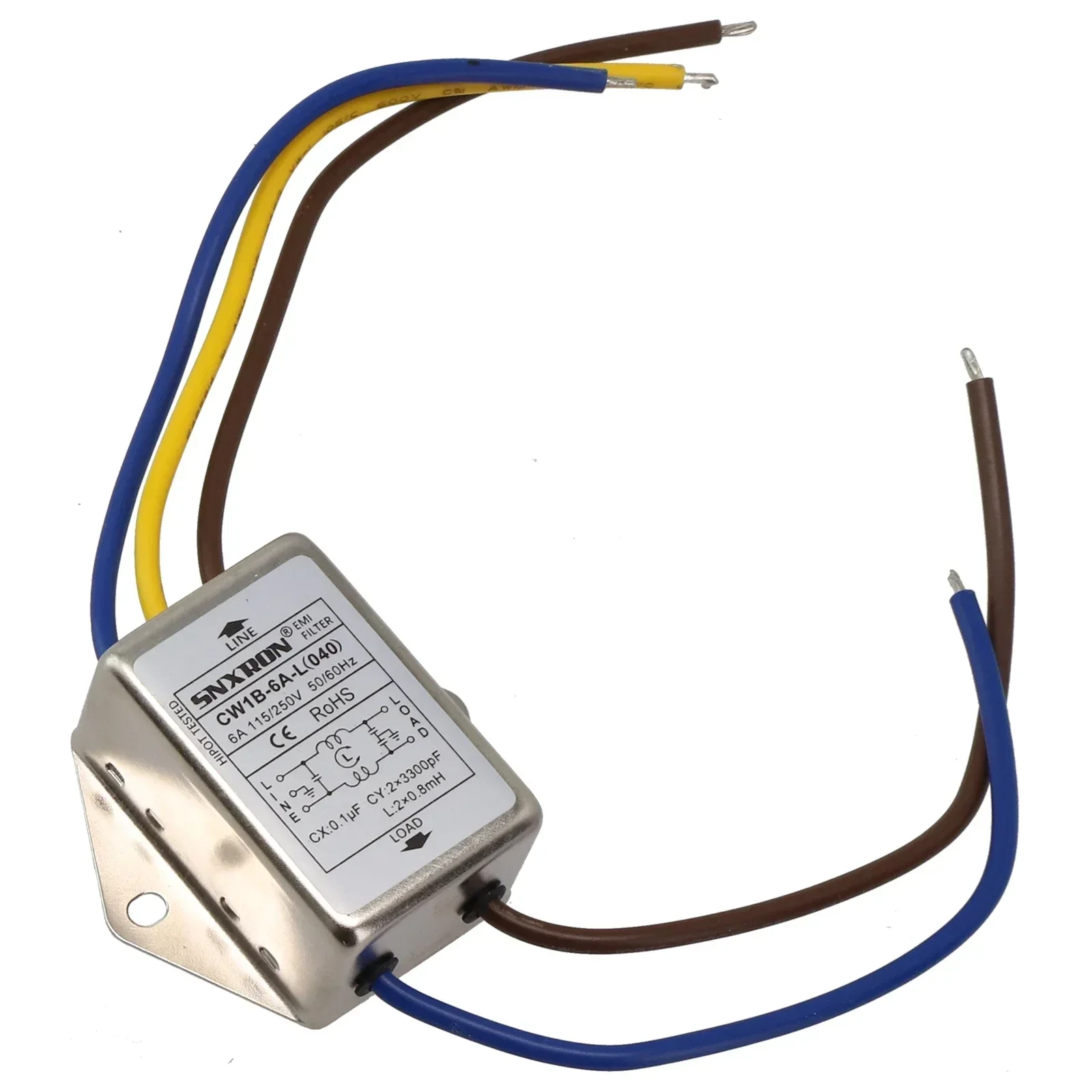 Reliable AntiInterference AC 250V Power Filter EMI Line Audio Purifier CW1BL 3A6A10A Compact Wire Installation