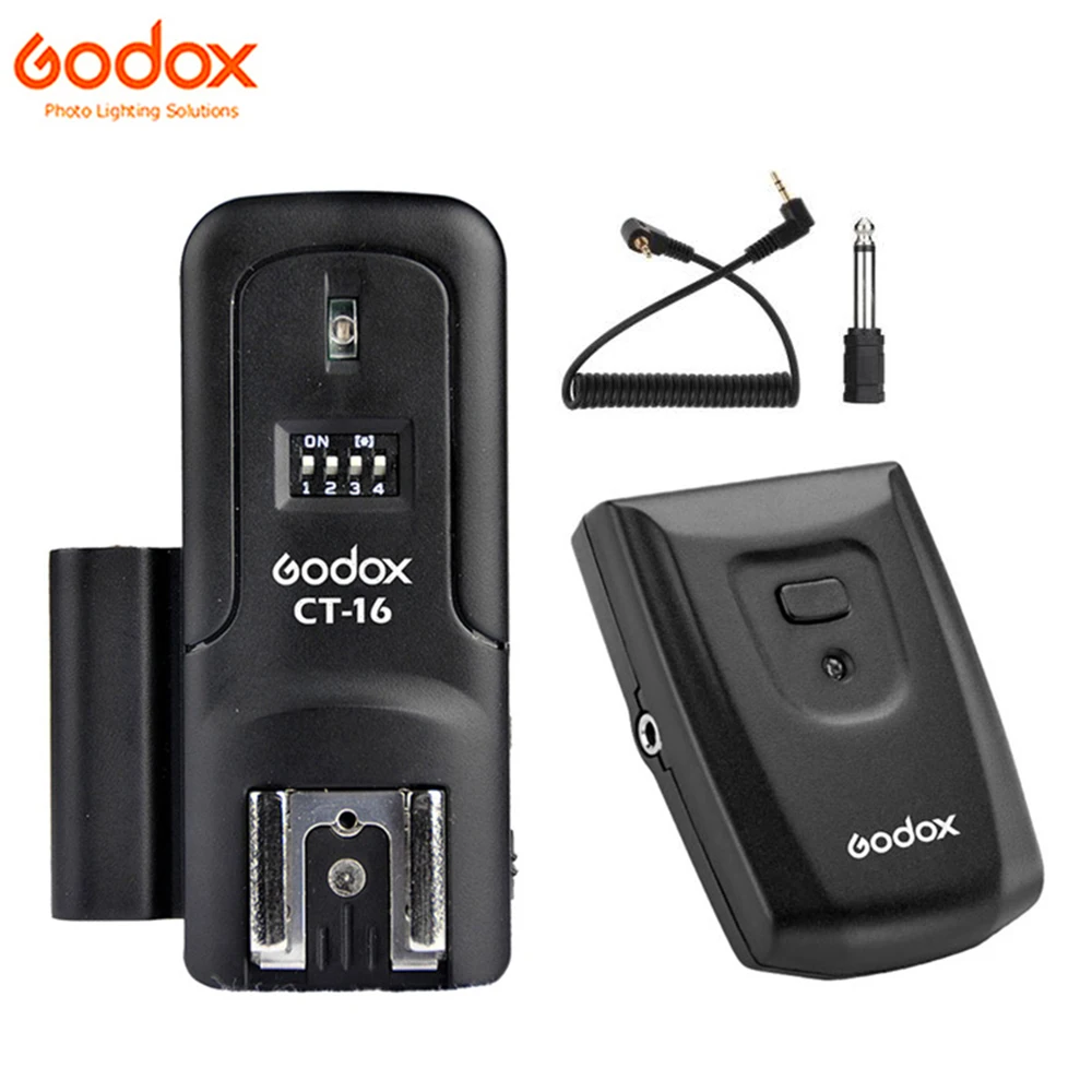 Godox CT-16 Transmitter Receiver 16 Channels Wireless Radio Studio Strobe Flash Trigger for Camera Canon Nikon Olympus Pentax