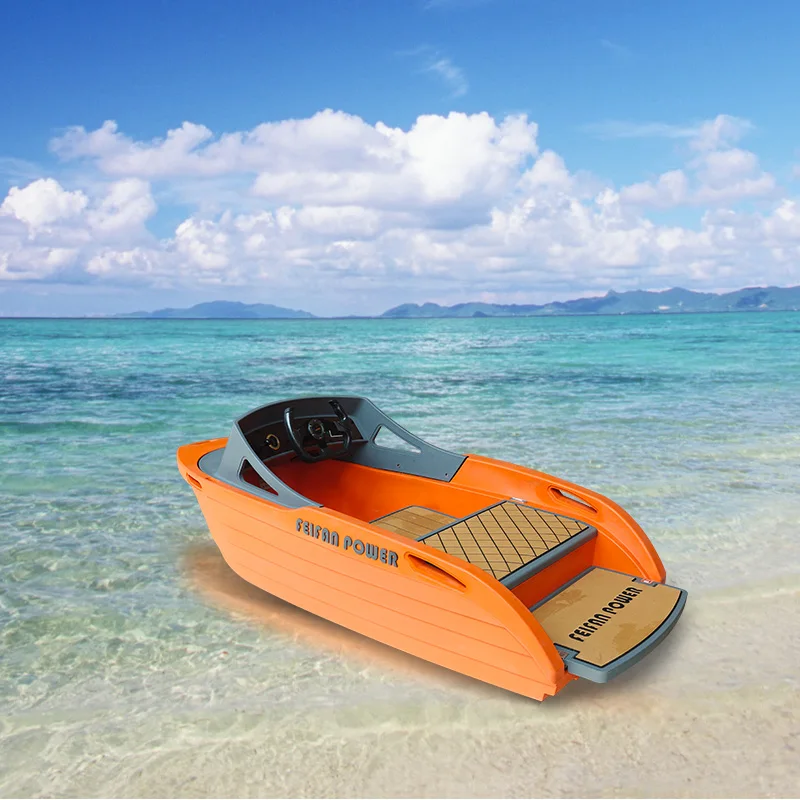 China Factory High-Speed Jet Boat Rotomolded Plastic with Electric Engine PE Hull Material