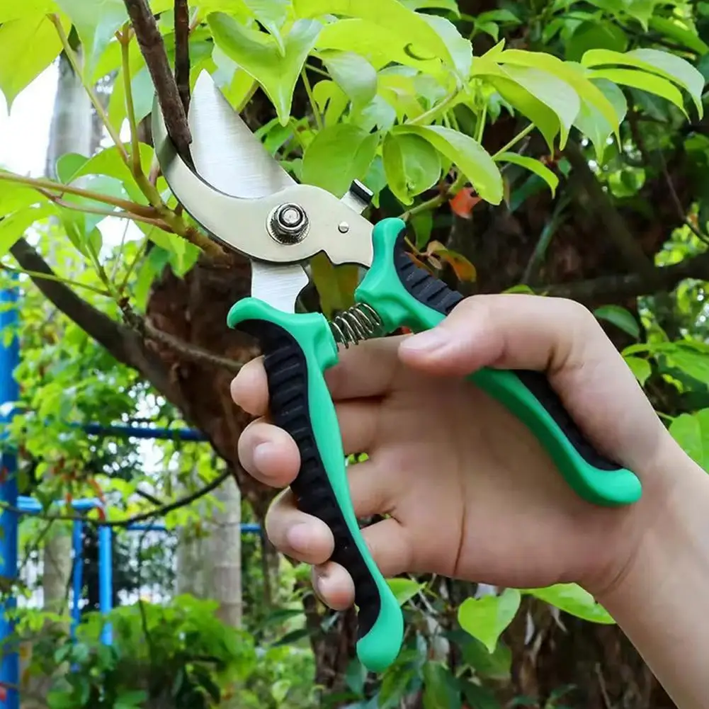 Garden Pruning Shears Fruit Tree Flower Pruning Scissors Multifunctional Stainless Steel Branch Shears Household Garden Supplies