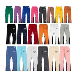 Men's Trend Brand High Street Graffiti Sweatpants Classic Letter Print Patchwork Cotton Personalised Design Casual Long Trousers