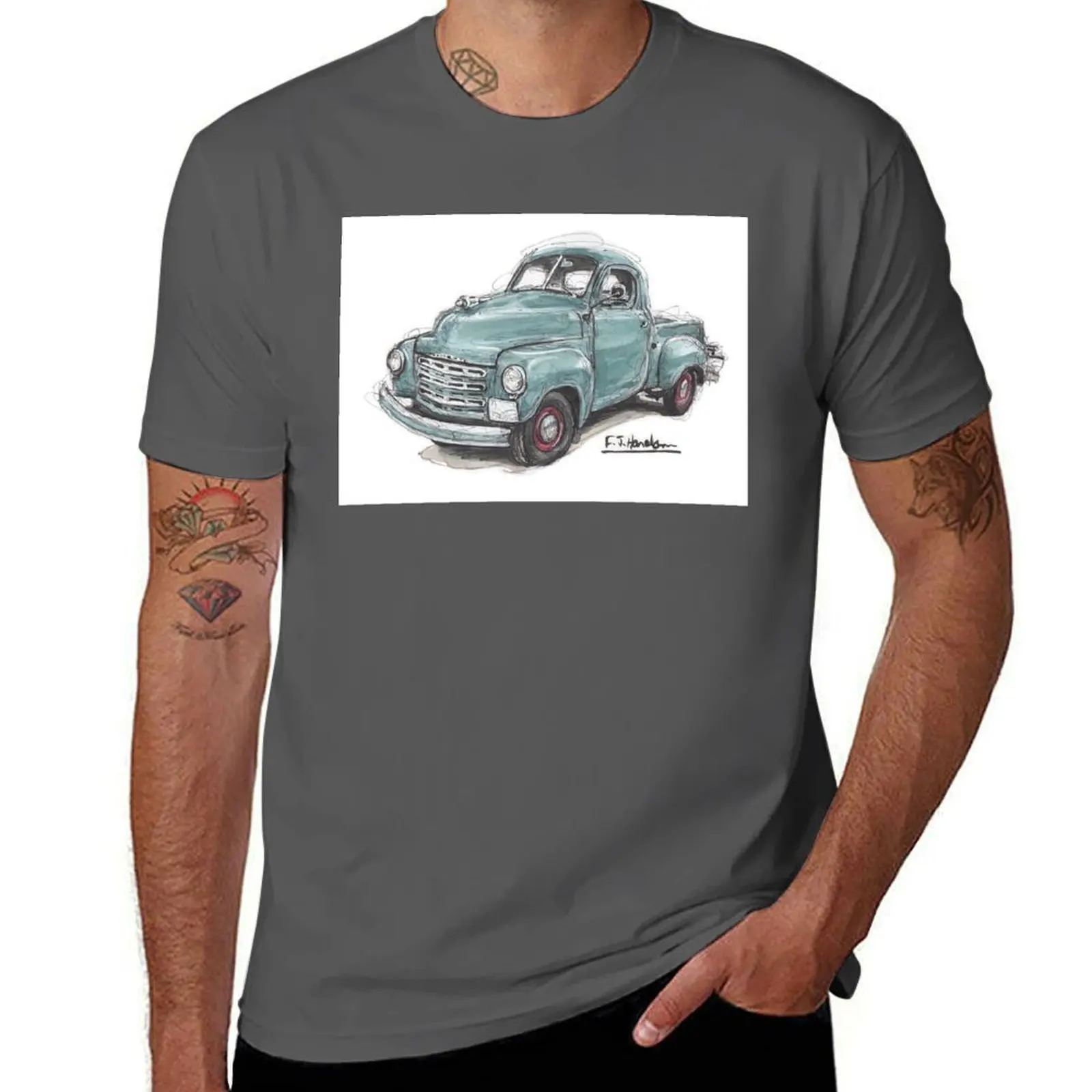 Old classic Studebaker pick up truck. T-Shirt graphic t shirts anime figures oversize t-shirts man oversizeds mens t shirts pack