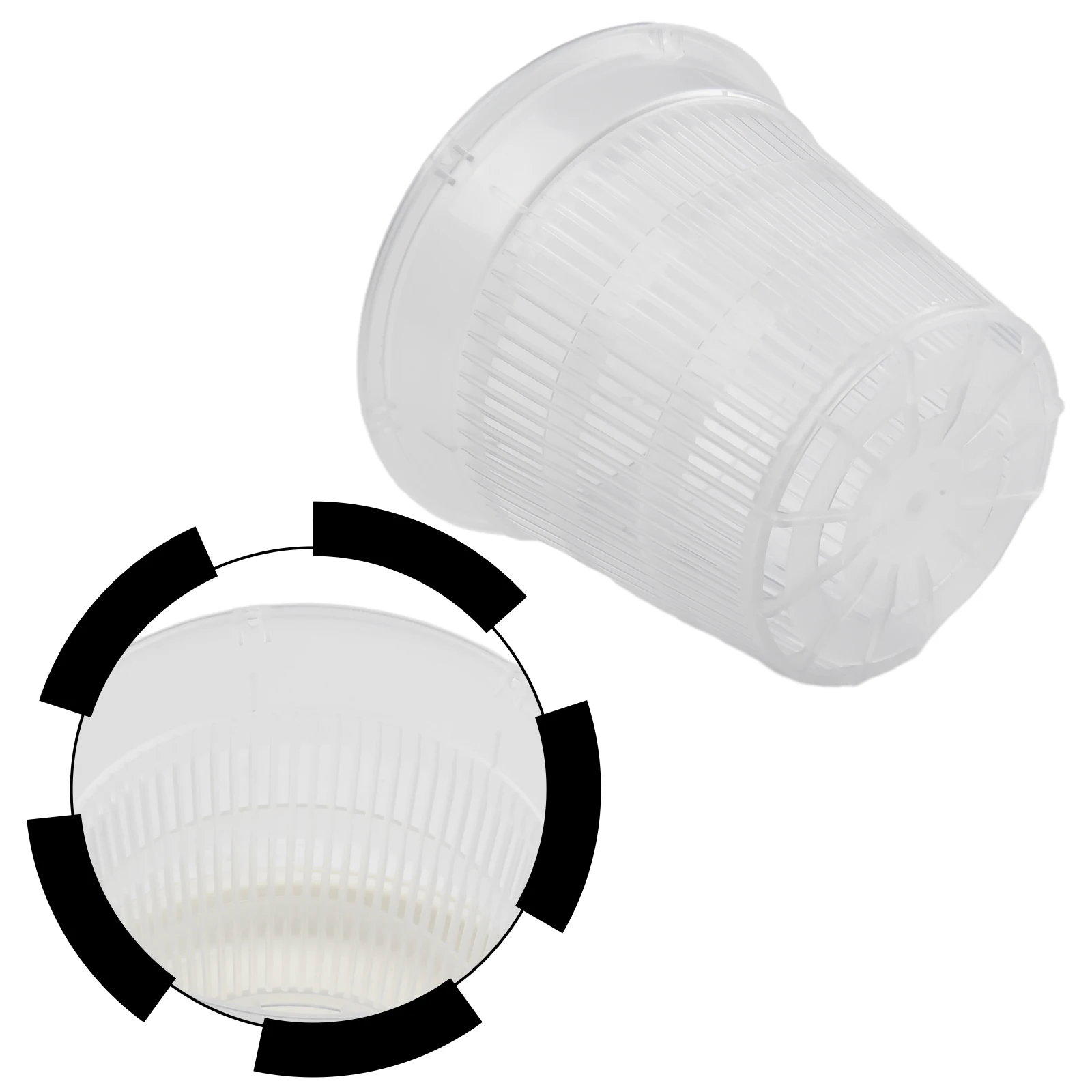 1 Pc White Plastic Orchid Pot With Flower Pot Stand Garden Tools Planting Tools For Providing Drainage And Airflow