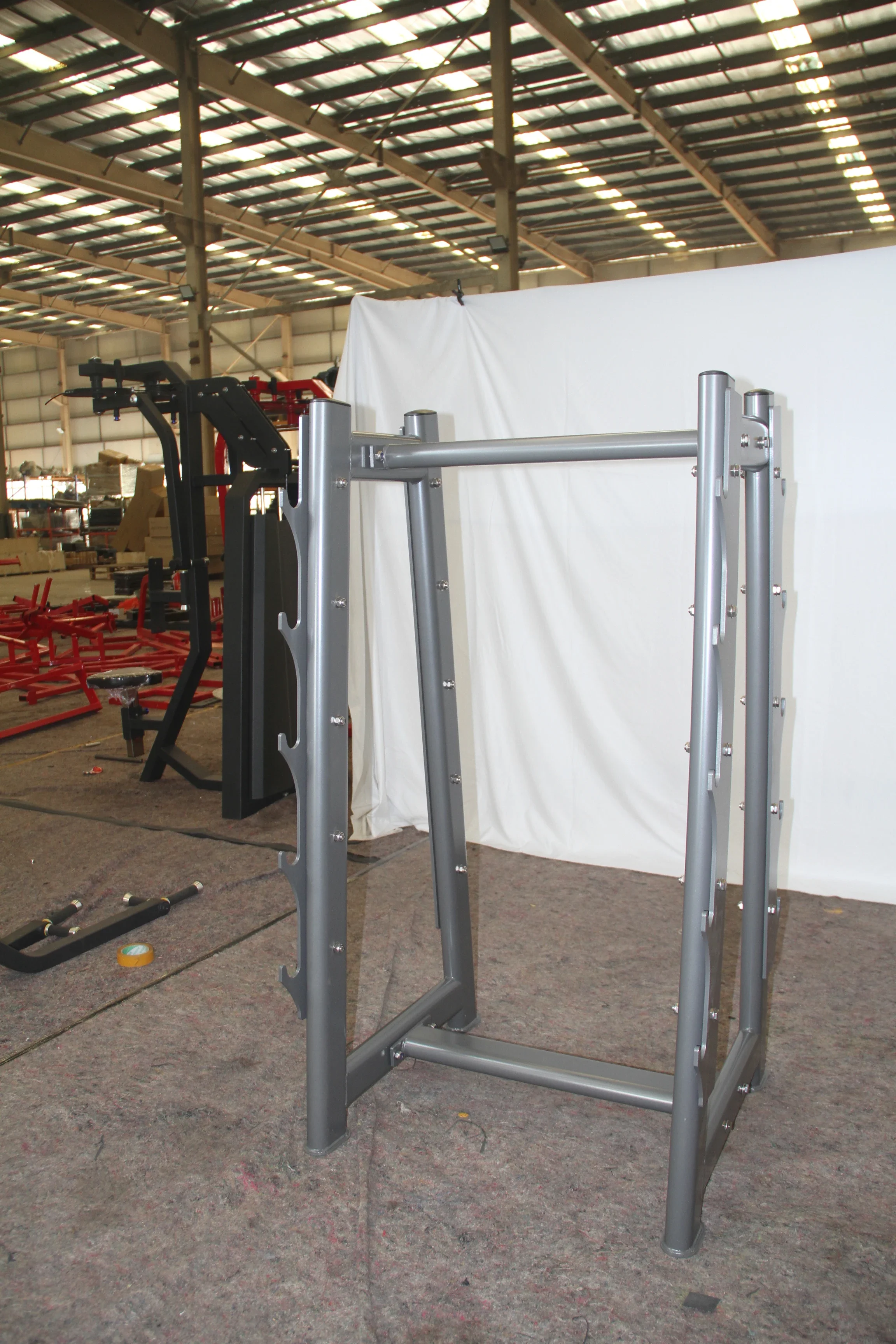Commercial Barbell Rack Smith Machine Gym Strength Storage Equipment Squat Rack