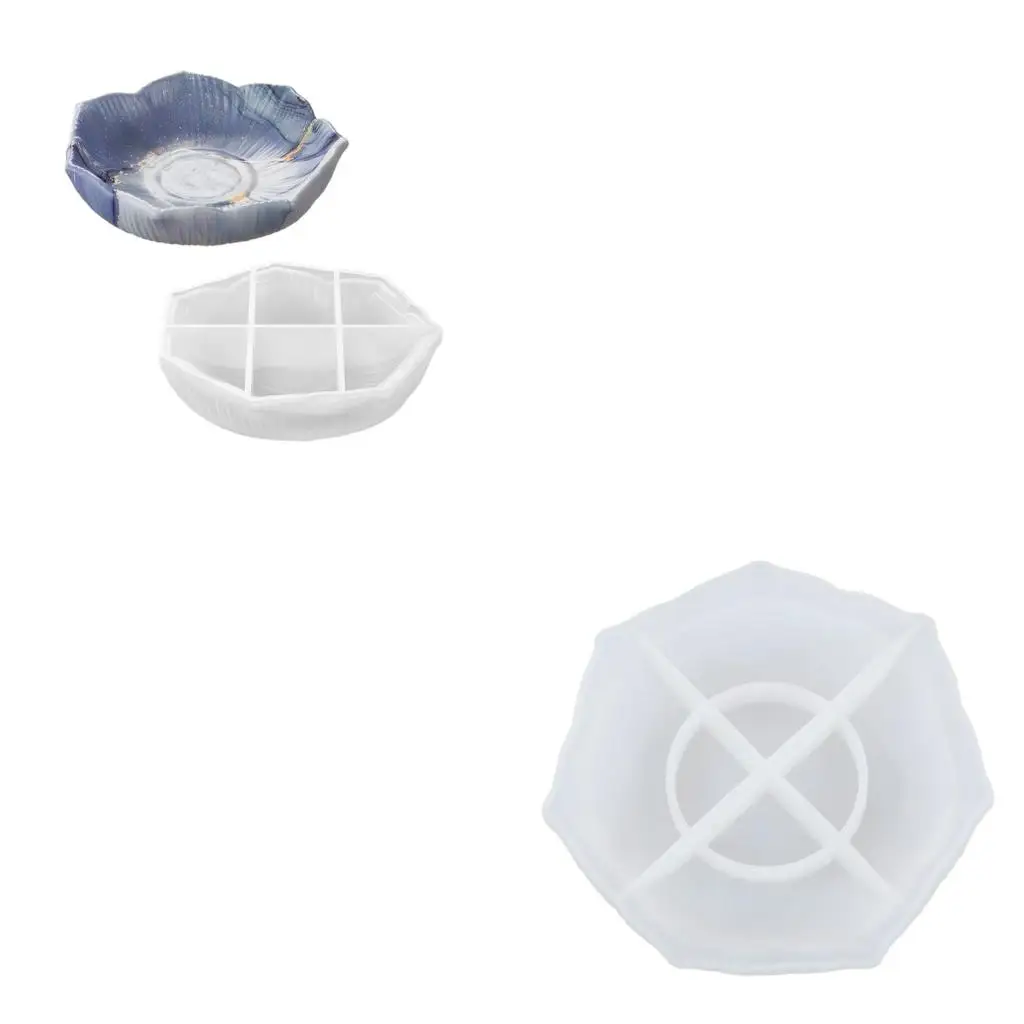  Easy to Use Silicone Mold for Crafting Elegant Flower Tray Fruit Plate Jewelry Dish Mould for Beginners and Craft Lovers