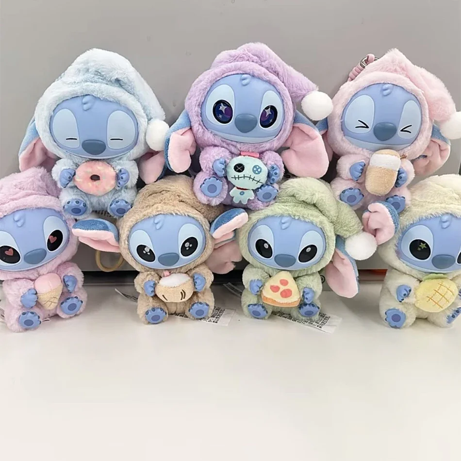 kawaii Stitch Blind Box Bag Eat Some Thing Before Sleep Series Vinyl Pendant Cute Doll Mystery Box Fluffy Doll Surprise Gift