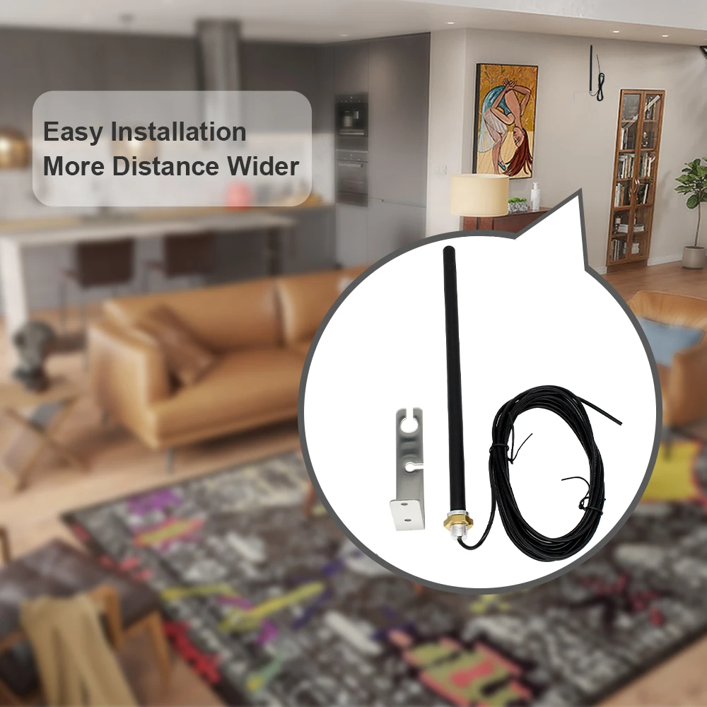 3M External RF Antenna for Gate Garage Door 433MHz 433.92 Remote Control Signal Enhancement Antenna Booster