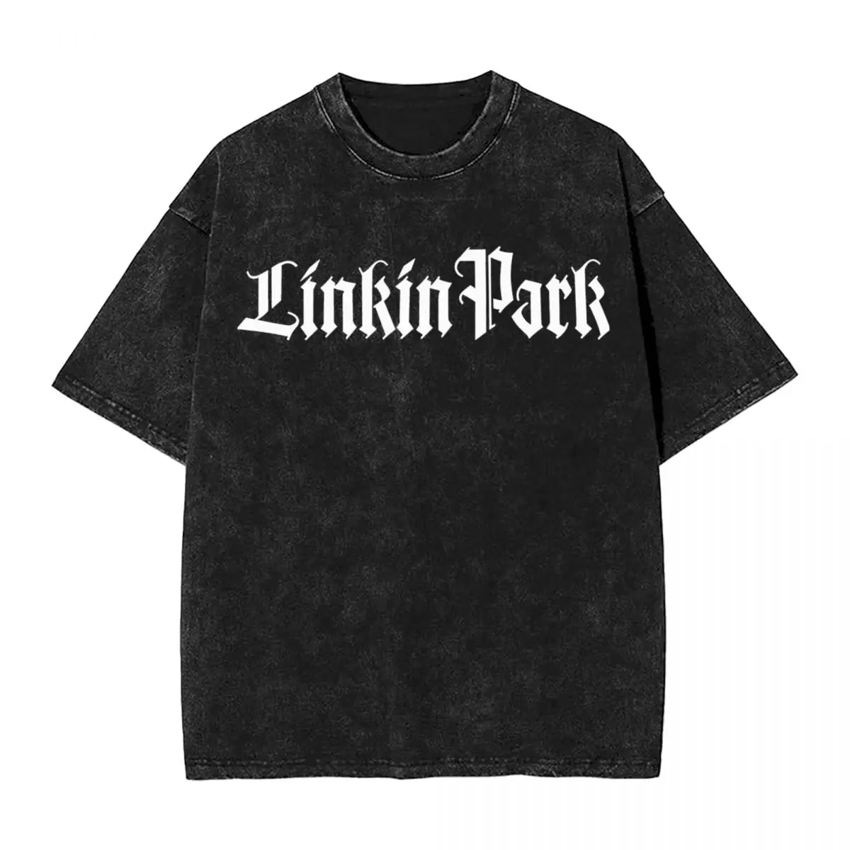 Washed T Shirt Linkinparks Music Hip Hop Casual T-Shirts Oversize Rock Streetwear Cotton Summer Tops Tees Men Women