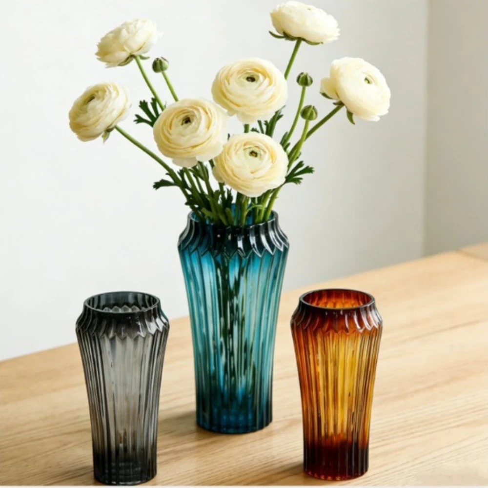 Modern Minimalist Glass Vase Colored Hydroponic Glass Bottle Bedroom Dining Table Window Side Home Ornament