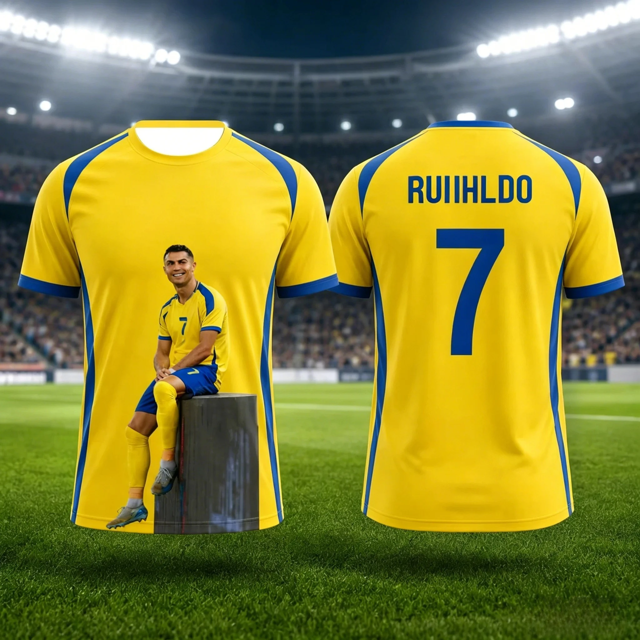 2026 Summer 2026 Men Soccer Jersey Ronaldo AI Design Quick Dry Football Top for Training Match Watching and Street Style Outfit