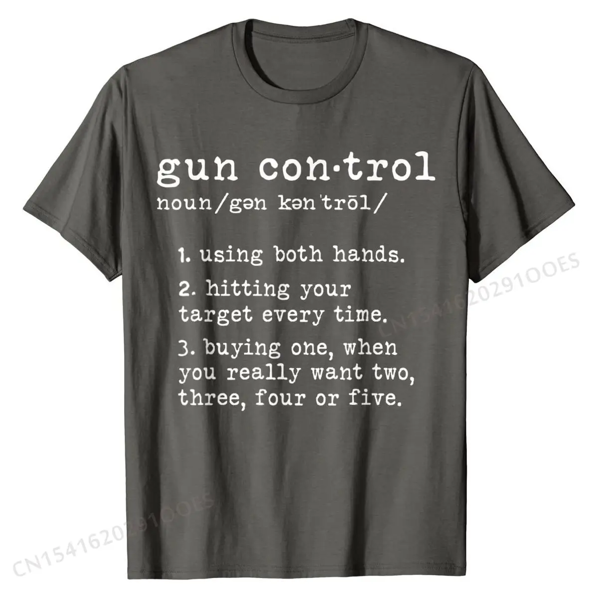 Gun Control Definition Funny Gun Owner Saying 2nd Amendment T-Shirt Printed OnCasual Tops & Tees Company Cotton Men T Shirts