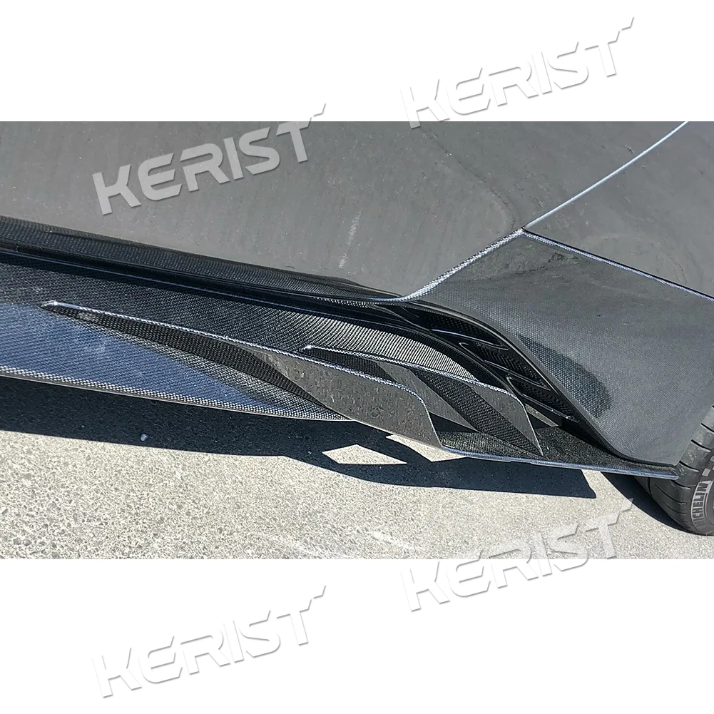 Carbon Fiber Rear Side Skirt Lip for Ferrari 488 Pista GTB Spider 2019-2021 Performance Auto Body Styling Kit